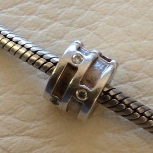 Pandora Lock Clip Bead with Swarovski Rhintestones